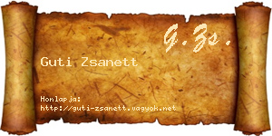 Guti Zsanett névjegykártya